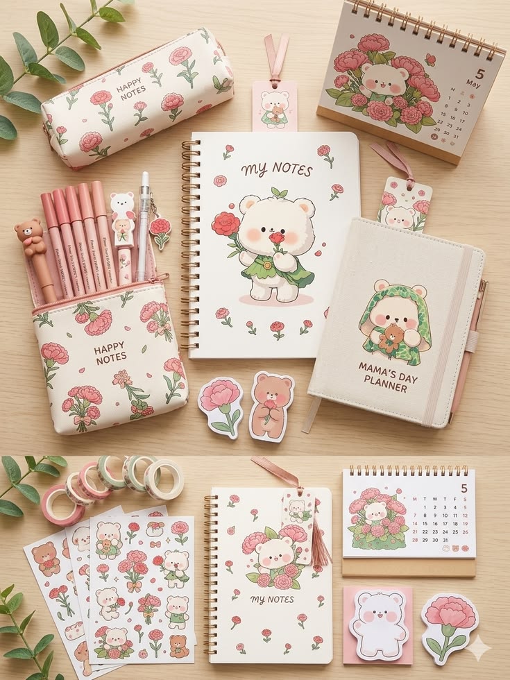 Bộ sổ tay văn phòng phẩm dễ thương - Những món quà nhỏ giúp lan tỏa niềm vui mỗi ngày cho bạn bè