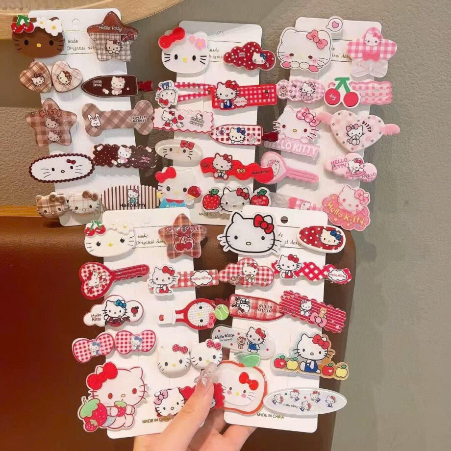 Kẹp Tóc Hello Kitty và My Melody Dễ Thương