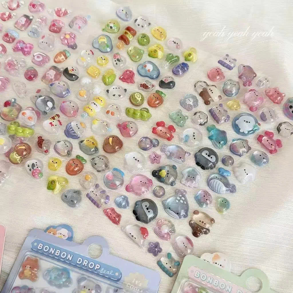 Sticker nổi 3D cute trang trí sổ tay điện thoại đẹp mắt