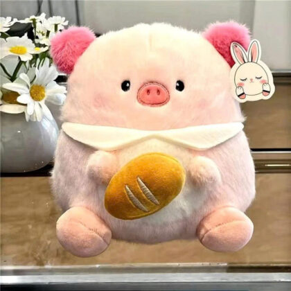 Gấu Bông Heo Mập Ôm Bánh Cute Mềm Mịn Làm Gối Ôm Bông