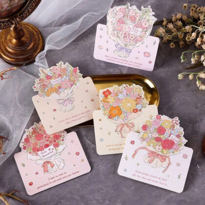 Combo 20 thiệp viết tay hoa Vintage làm quà tặng sang trọng